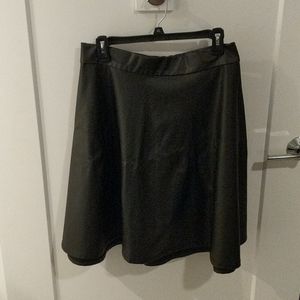 Torrid Black pleather skater skirt